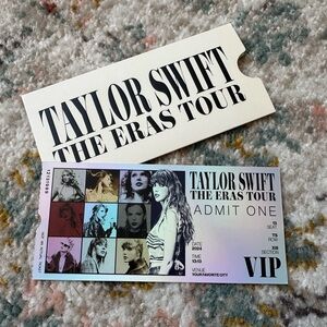 Taylor Swift The Eras Tour VIP Ticket and Sleeve